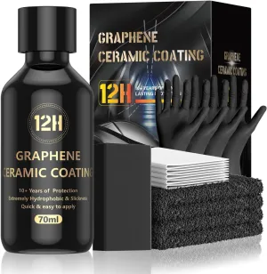𝐀𝐝𝐯𝐚𝐧𝐜𝐞𝐝 𝗚𝗿𝗮𝗽𝗵𝗲𝗻𝗲 Ceramic Coating for Cars (70ml) - 10H Graphene Coating for Car Detailing - 10  Years of Long Lasting Protection - Ultra High Gloss & Shine, Extremely Hydrophobic