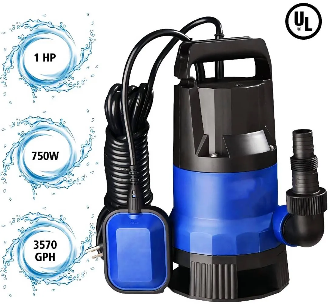 1 hp. Plastic Submersible Utility Pump