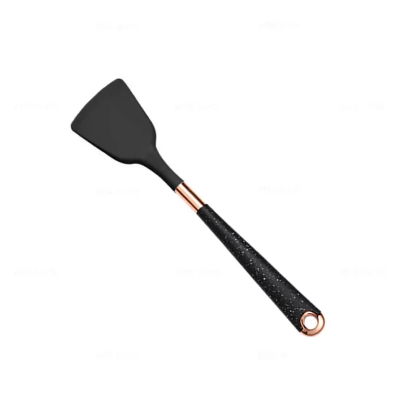 1 Pack Silicone Cooking Utensil Turner Soup Spoon Spatula Scoop Rose Gold Plated Handle Kitchenware Nonstick Kitchen Accessories