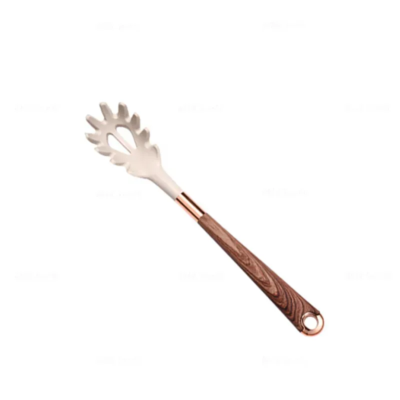 1 Pack Silicone Cooking Utensil Turner Soup Spoon Spatula Scoop Rose Gold Plated Handle Kitchenware Nonstick Kitchen Accessories