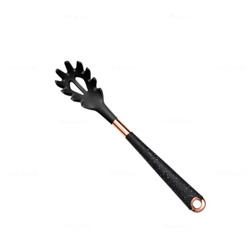 1 Pack Silicone Cooking Utensil Turner Soup Spoon Spatula Scoop Rose Gold Plated Handle Kitchenware Nonstick Kitchen Accessories