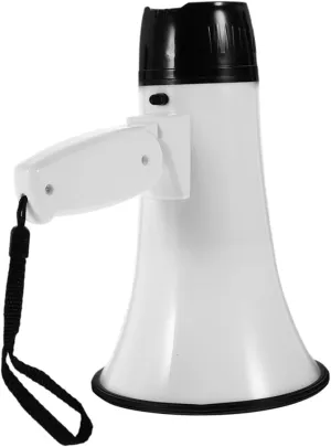 1 Set Portable Handheld Loudspeaker Megaphone for Sporting Events Battery Operated with Hand Strap Powerful Volume for Communication for Cheerleading and Emergency Use
