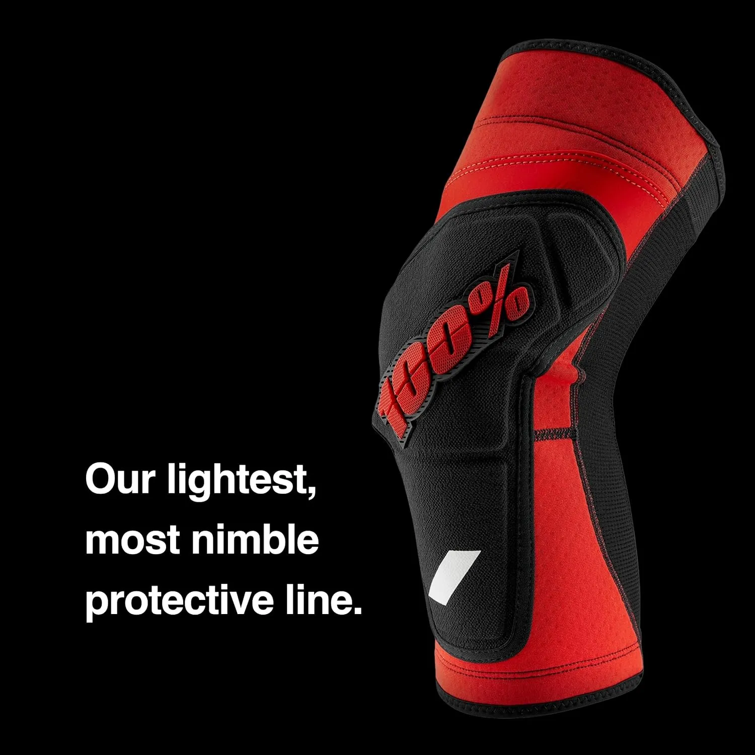 100% Ridecamp Mountain Biking Knee Pad - MTB & BMX Protection - Ultralight Mesh On Sleeve with Built in Padding