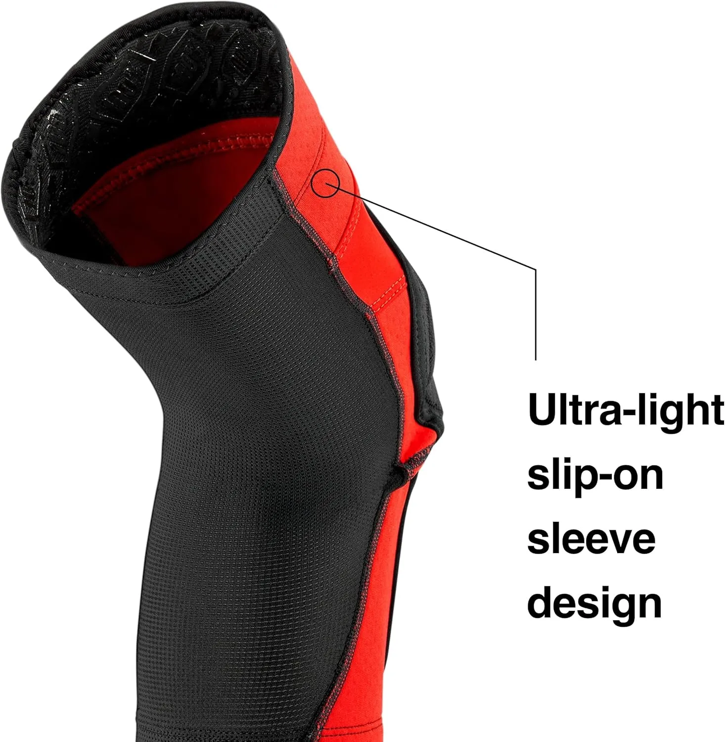 100% Ridecamp Mountain Biking Knee Pad - MTB & BMX Protection - Ultralight Mesh On Sleeve with Built in Padding