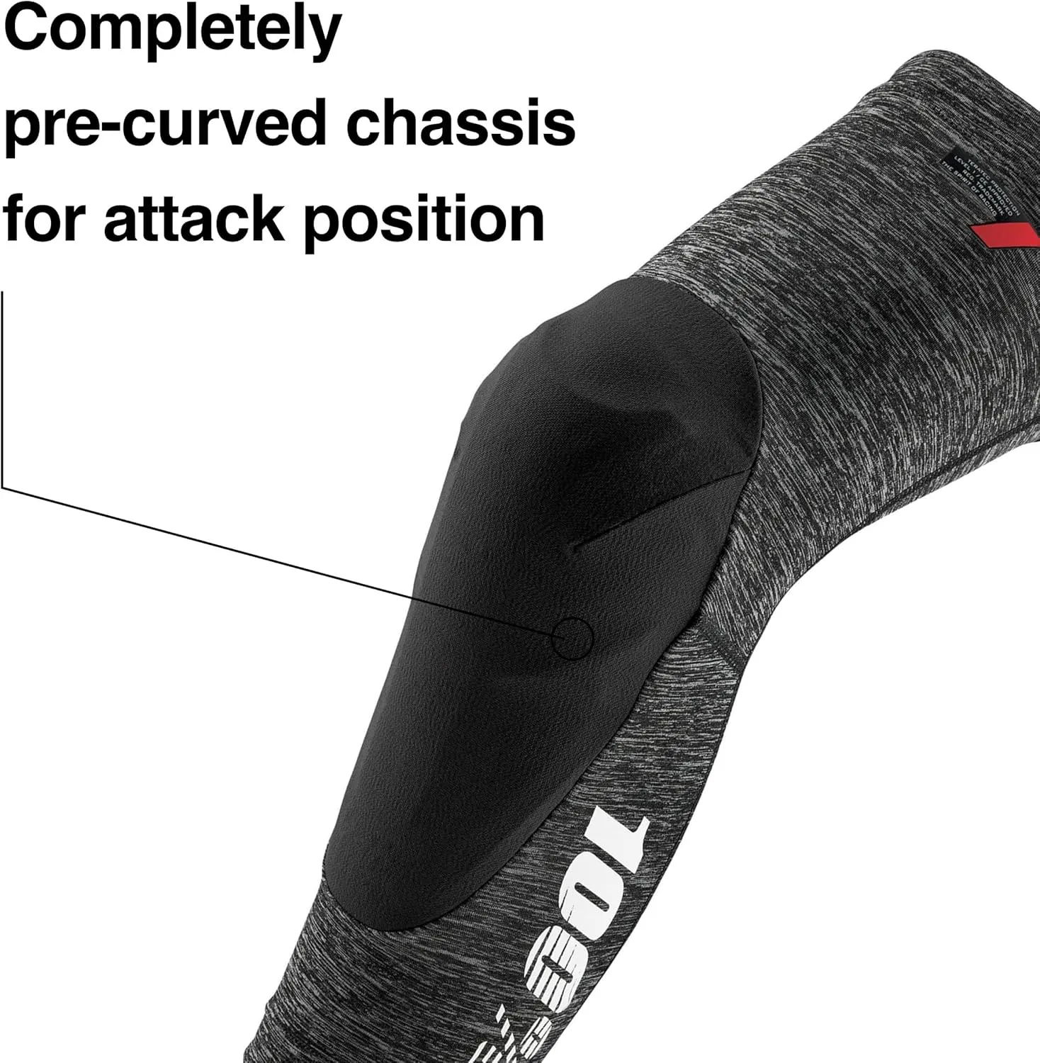 100% Teratec Mountain Biking Knee Pad - MTB & BMX Protection - Ultralight Nylon Slip On Sleeve with Built in Padding