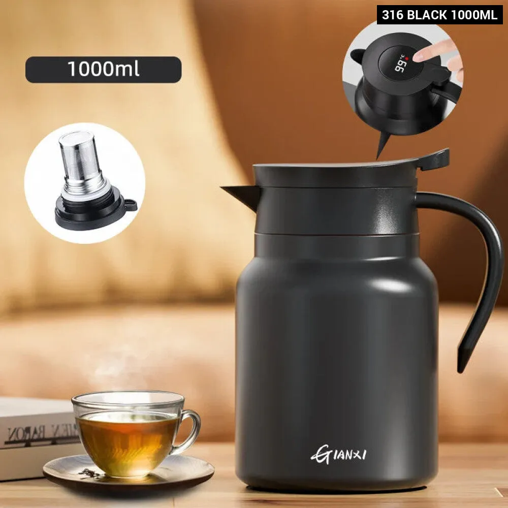 1000ml Ceramic Teapot with Filter and Handle