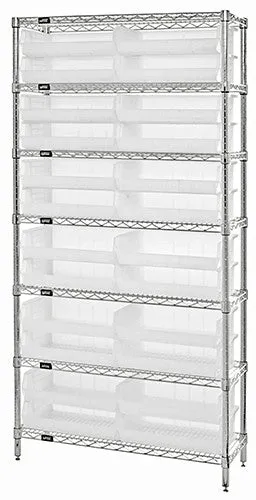 12"W x 36"L x 74"H, 7 Shelf Unit