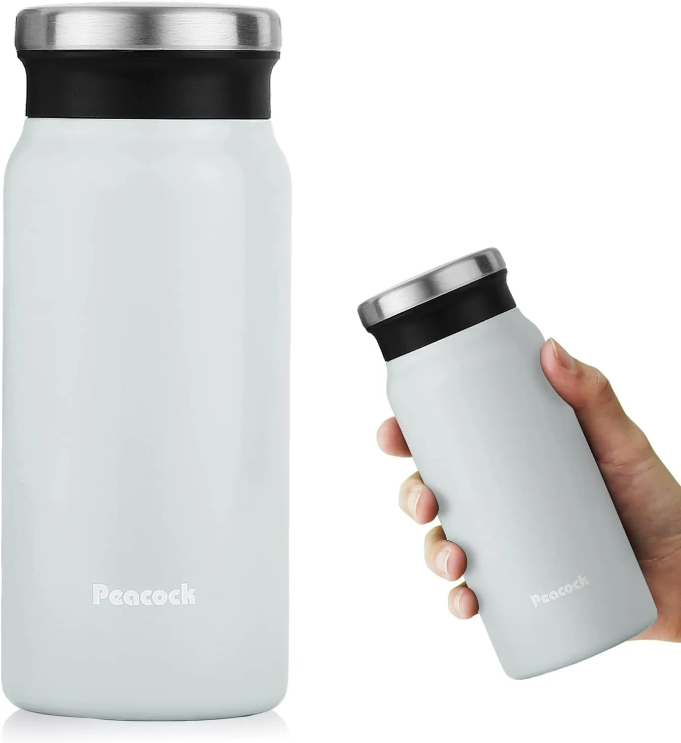 14oz Small Coffee Thermos Portable Travel Coffee Mug Stainless Steel Vacuum Insulated Thermos for Hot and Cold Leakproof Coffee Tumbler with Lid On the Go Cup