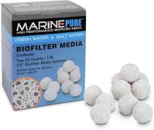1.5-Inch Sphere Bio-Filter Media for Marine and Freshwater Aquariums, 2-Quart