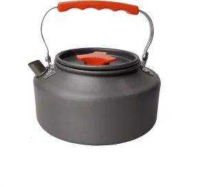 1PC Outdoor Camping Teapot 1.1L Portable Aluminum Coffee Pot Orange