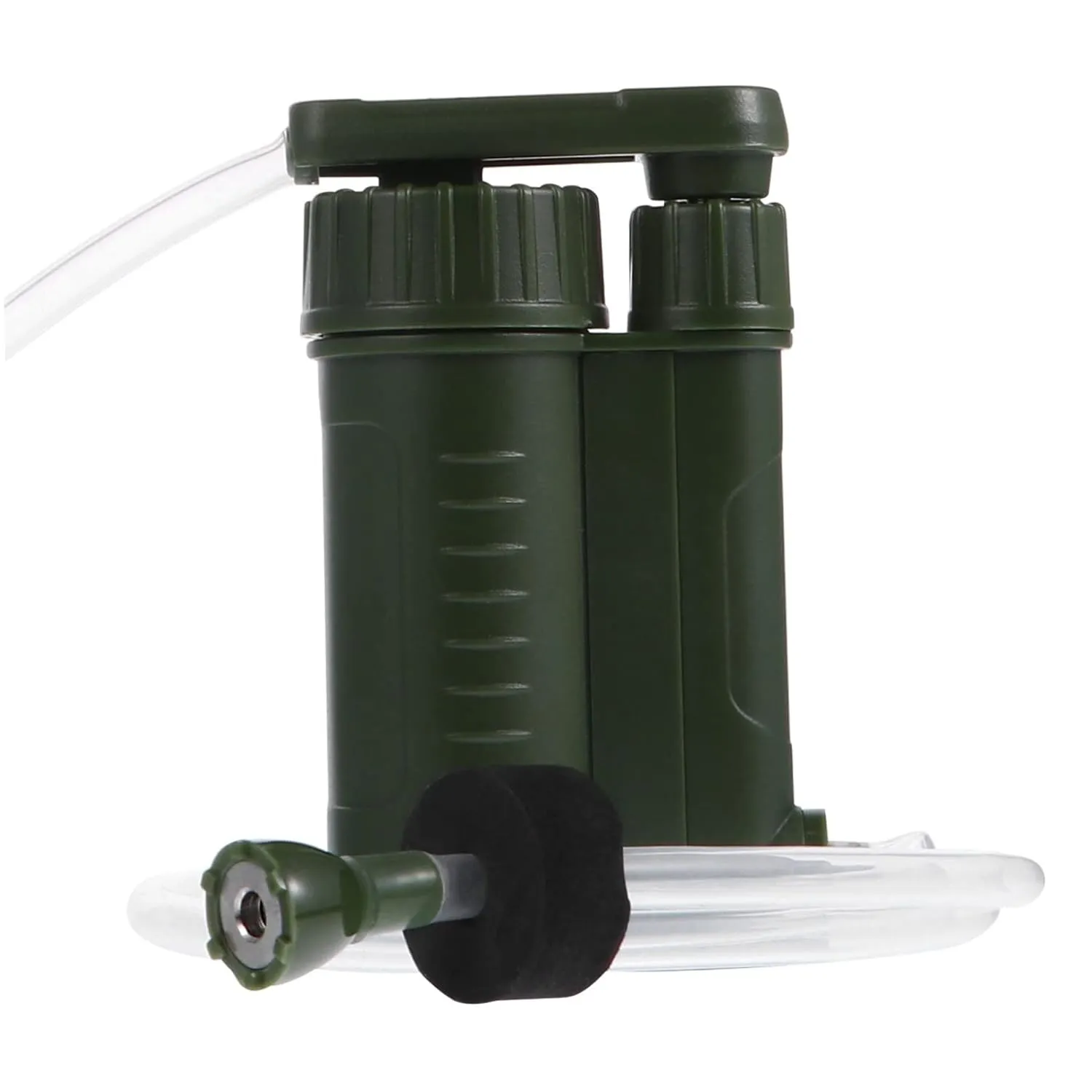1pc Water Filter Hand Pump Emergency Filter Bottle Pump Water Car Water Bottle Water Purifier Water Filtration Device Water Filtration System Abs Green