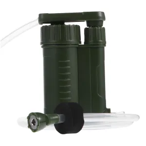 1pc Water Filter Hand Pump Emergency Filter Bottle Pump Water Car Water Bottle Water Purifier Water Filtration Device Water Filtration System Abs Green