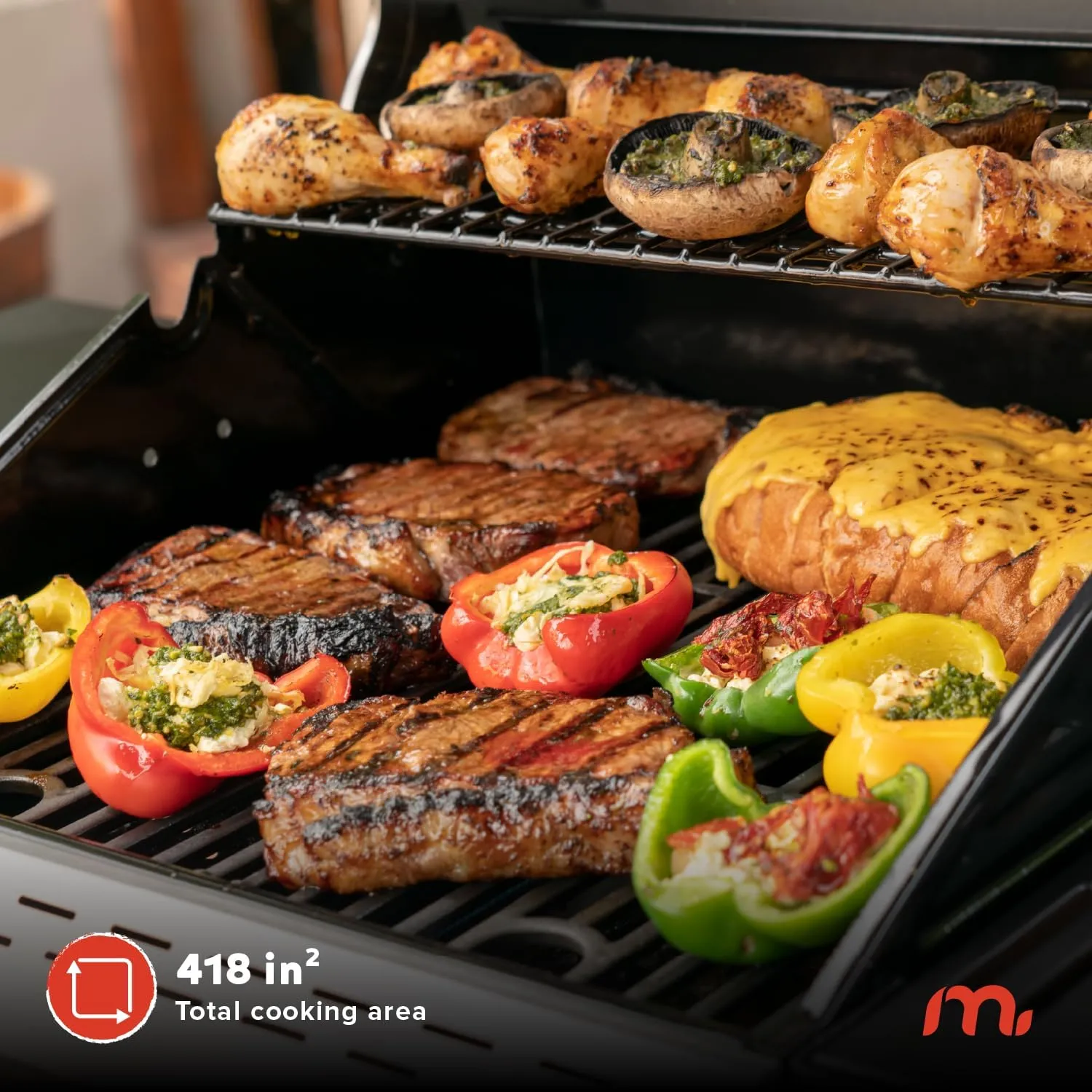 2-Burner Propane Barbecue Gas Grill with Foldable Side Tables, Perfect for Camping, Outdoor Cooking, Patio, Garden Barbecue Grill, 28000 BTUs, Silver and Black, 720-0864MA