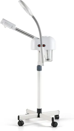 2 in 1 Facial Steamer with 5X Magnifying Lamp, Aromatherapy Face Steamer for Home Beauty Salon, Personal Skin Care Deep Cleaning Beauty Equipment