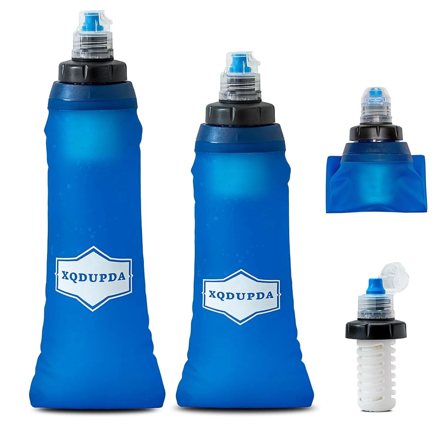 2 in 1 Premium 600 ml  1000 ml Water Filter Set- Fast Flow, Lightweight, Portable, Fast Filtration and Compact Design - Ideal for Camping, Hiking, and Emergency Preparedness