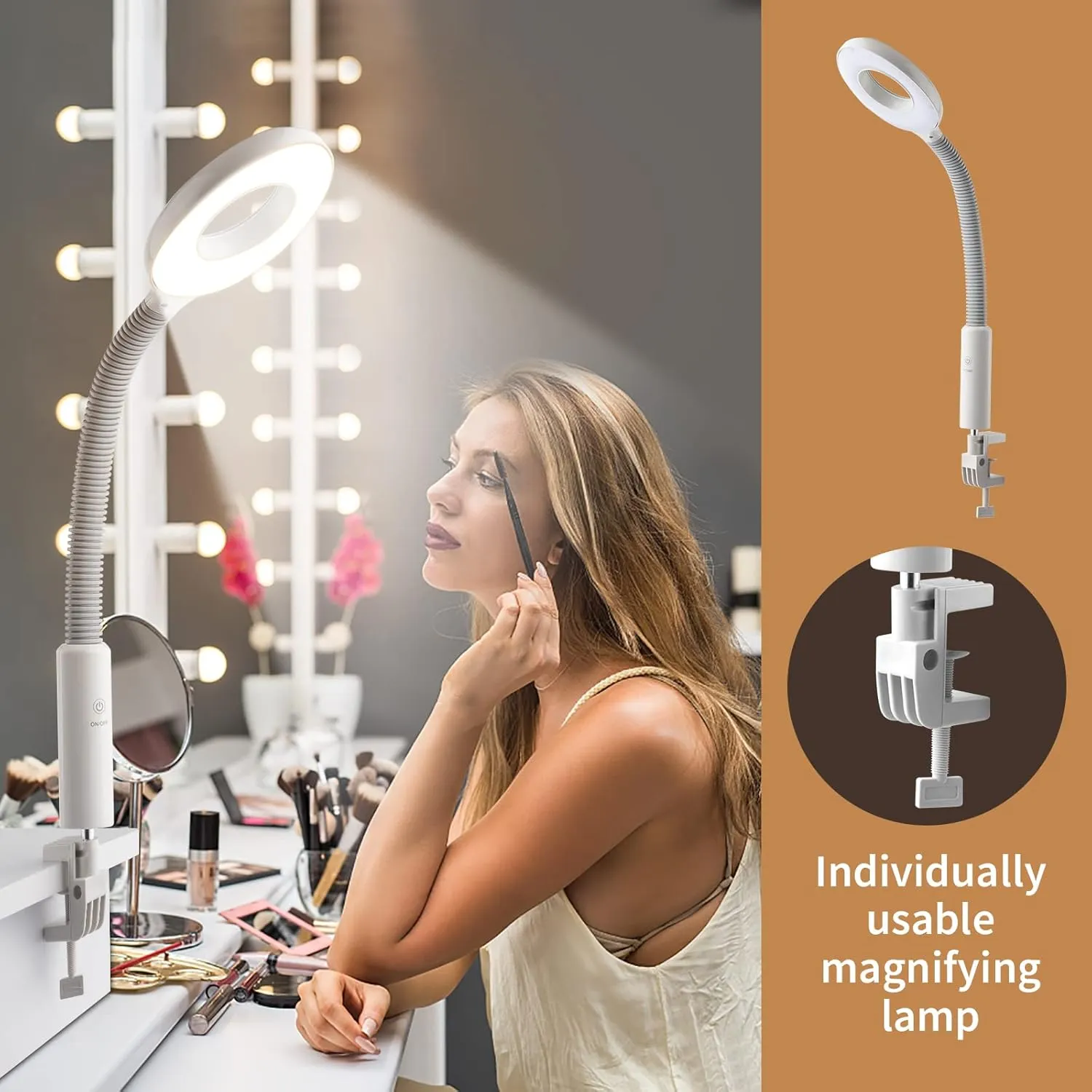 2 in 1 Professional Facial Steamer for Esthetician,Vaporizador Facial Steamer Esthetician Deep Cleaning Professional Face Steamer with 5X Magnifying Lamp, Steamer Facial for Home Salon