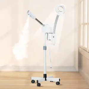 2 in 1 Professional Facial Steamer for Esthetician,Vaporizador Facial Steamer Esthetician Deep Cleaning Professional Face Steamer with 5X Magnifying Lamp, Steamer Facial for Home Salon