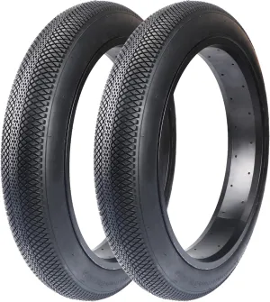 2 Pack E-Bike Tire Fat BMX Bike Tire 20"x3" (76-406) 24"x3" (76-507) with Tubes Compatible Replacement Bicycle Tire for Mountain Snow and Beach Bike