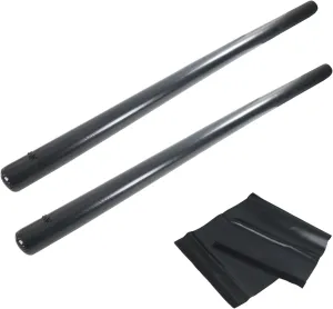 2 Pcs PVC Flood Barriers for Home with 1 Connecting Bands 12ft x 7inch Water Barriers Flood Sandbag Alternative Lightweight Water Diversion Tubes for Flooding Rain Protection Door Garage