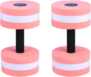 2 Pcs Water Dumbbells Lightweight Aquatic Exercise Dumbells EVA Foam Water Barbells Hand Bar for Pool Fitness Exercise Water Aerobics