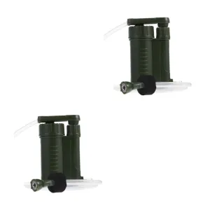 2 Pcs Water Filter Emergency Water Purifier Portable for Outdoor Activities