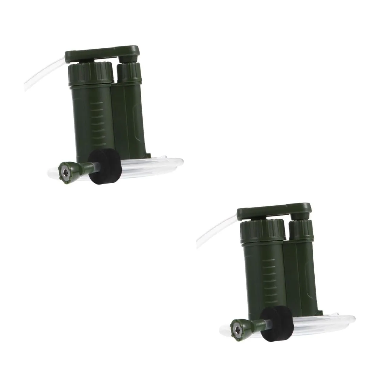 2 Pcs Water Filter Pump Portable Water Purifier for Backpacking Camping Hiking Emergency Preparedness