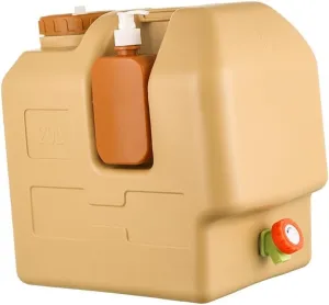 20L Water Container Water Storage Jug with Faucet Large Capacity Portable Water Can Water Carrier for Picnic BBQ Handwashing