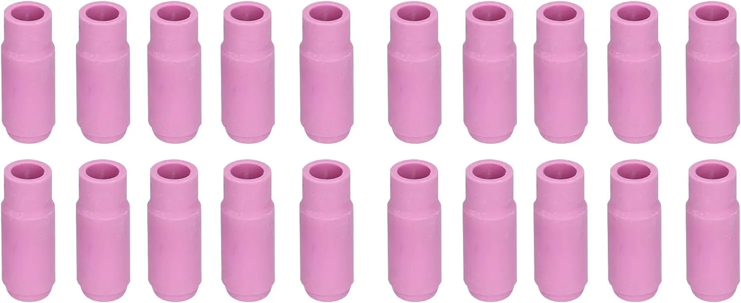 20Pcs 47mm Tig Nozzle Alumina Ceramic Cup Argon Arc Welding Torch Consumables Suitable For 17 26 Series Air Cooled And 18 Series Water Cooled Cutting Torches