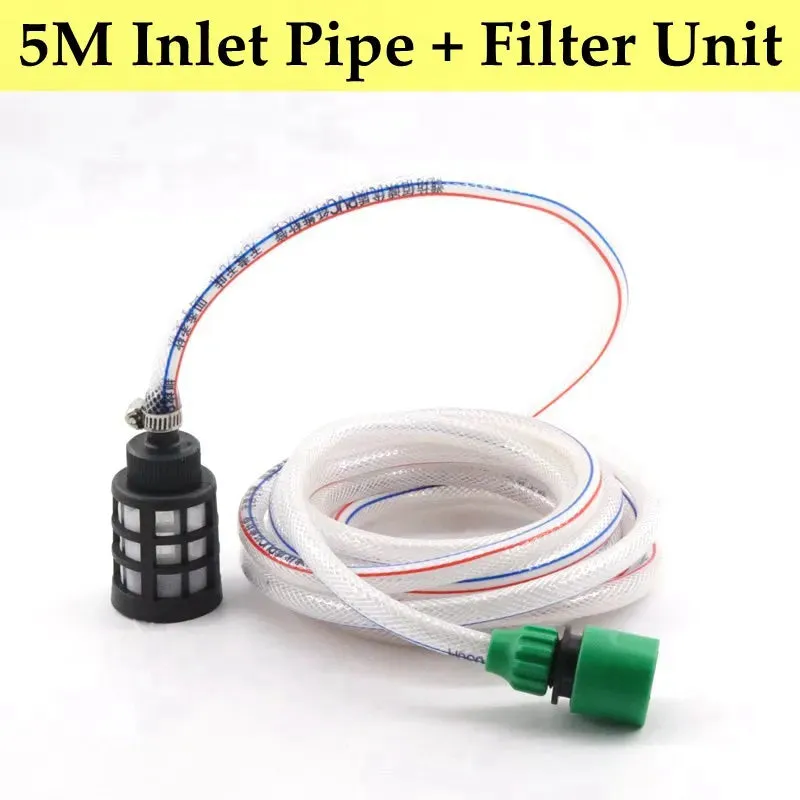 2~10M Household Portable Battery Washer Gun High Pressure Car Washing Machine Water Inlet Hose Filter Kit Suction Pipe Set