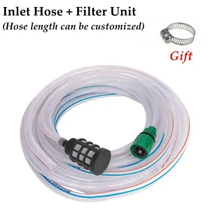2~10M Household Portable Battery Washer Gun High Pressure Car Washing Machine Water Inlet Hose Filter Kit Suction Pipe Set