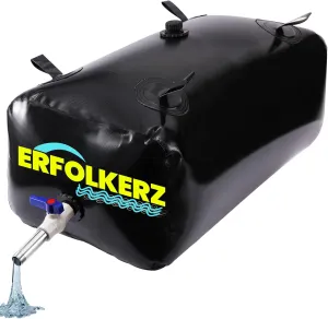 240L/65gal Long Term Water Storage Containers,Emergency Water Storage Bag, Soft Portable Vinyl Bathtub Water Bladder with Valve&Stainless-Steel Outlet-Reliable & Resistant for All Climates