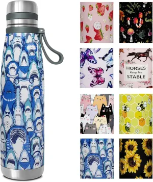 29 oz Sharks Double Wall Vacuum Reusable Insulated Water Bottle Stainless Steel Sports Leak Proof Travel Tumbler for Sharks Lover