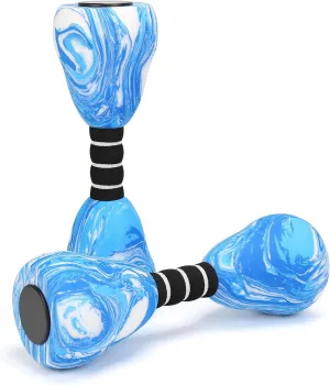 2PACK Aquatic Exercise Dumbbells, EVA Foam Barbells, Water Weights for Pool Exercise, Water Dumbbells for Men Women Water Workouts, Swimming Training
