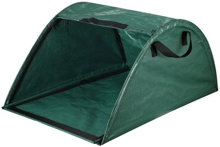 2pack Fallen Leaf Collection Bag, 150gsm Pop up leaf bag Reusable Leaf Collector for Courtyard Camping Green 37.8 Gallon/100L