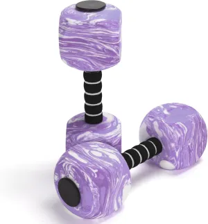2Pack Water Dumbbells, Aquatic Exercise Dumbbells, EVA Foam Barbells for Men Women Youth Water Workouts