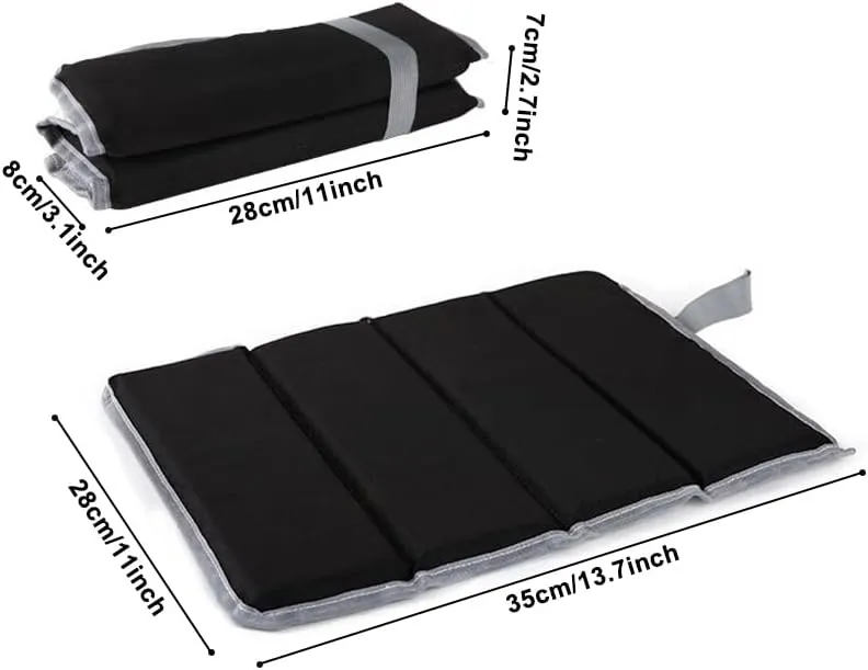 2PCS Camping Seat Cushion, Foldable Insulated Sitting Pad Portable Waterproof Foam Mat with Storage Bag for Picnic Outdoor Hiking Mountaineering