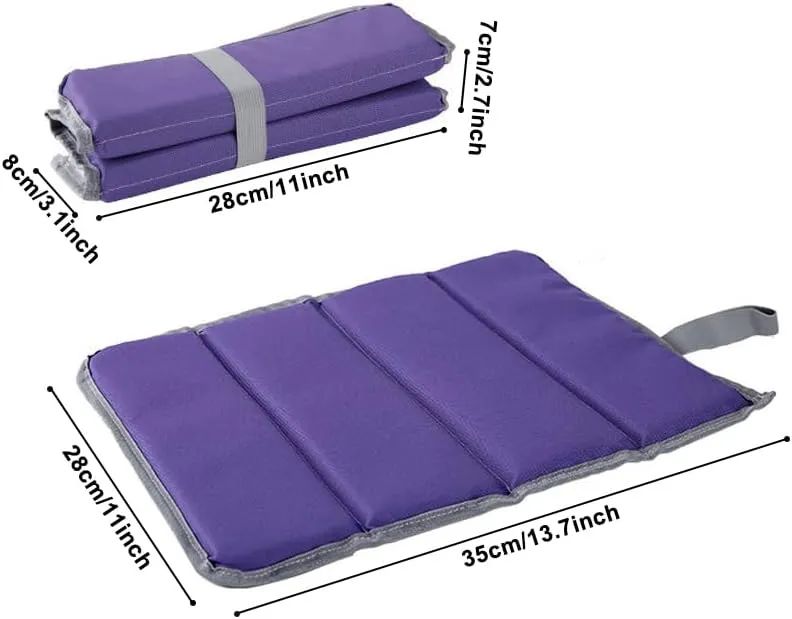 2PCS Camping Seat Cushion, Foldable Insulated Sitting Pad Portable Waterproof Foam Mat with Storage Bag for Picnic Outdoor Hiking Mountaineering