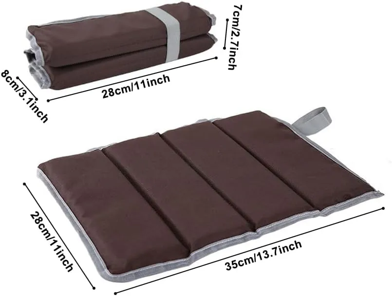 2PCS Camping Seat Cushion, Foldable Insulated Sitting Pad Portable Waterproof Foam Mat with Storage Bag for Picnic Outdoor Hiking Mountaineering