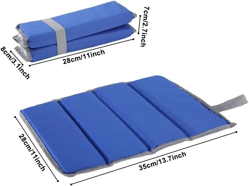 2PCS Camping Seat Cushion, Foldable Insulated Sitting Pad Portable Waterproof Foam Mat with Storage Bag for Picnic Outdoor Hiking Mountaineering