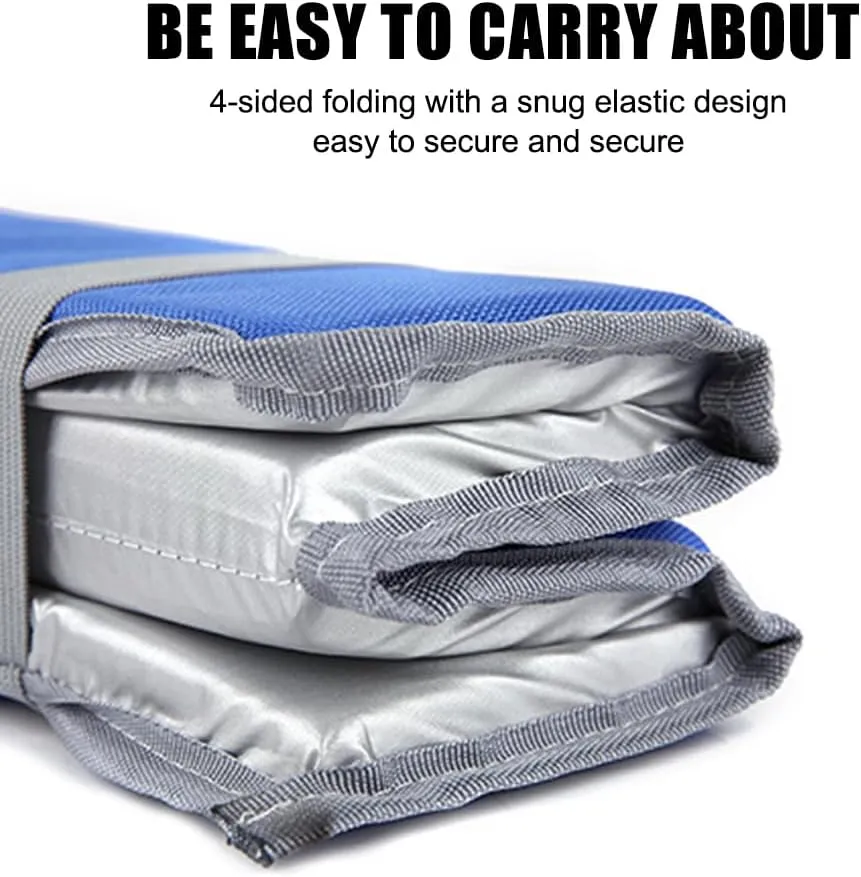 2PCS Camping Seat Cushion, Foldable Insulated Sitting Pad Portable Waterproof Foam Mat with Storage Bag for Picnic Outdoor Hiking Mountaineering