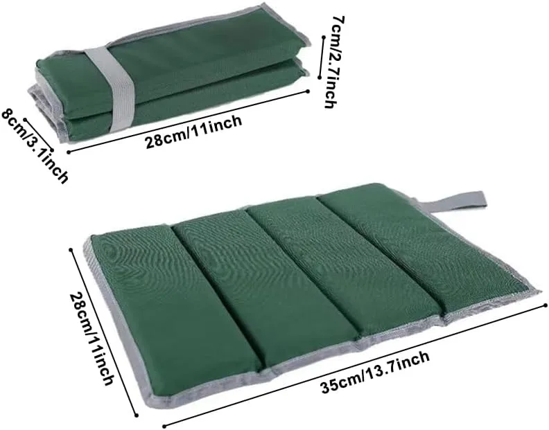 2PCS Camping Seat Cushion, Foldable Insulated Sitting Pad Portable Waterproof Foam Mat with Storage Bag for Picnic Outdoor Hiking Mountaineering