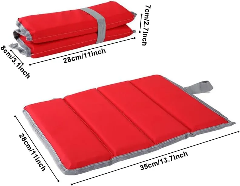 2PCS Camping Seat Cushion, Foldable Insulated Sitting Pad Portable Waterproof Foam Mat with Storage Bag for Picnic Outdoor Hiking Mountaineering