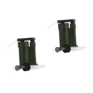 2pcs Portable Water Purifier Lightweight Outdoor Water Filter for Camping Hiking and Emergency Preparedness for and Backpacking and Easy to Use