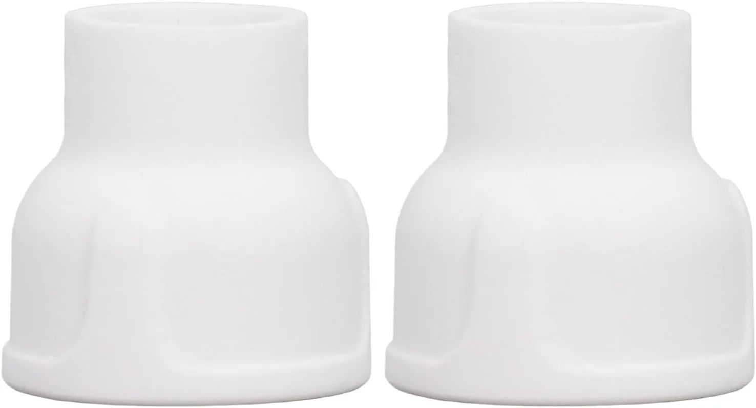2PCS White Ceramic TIG Welding Cup Filter Center Hole 2.4mm for Argon Arc Welding Gun