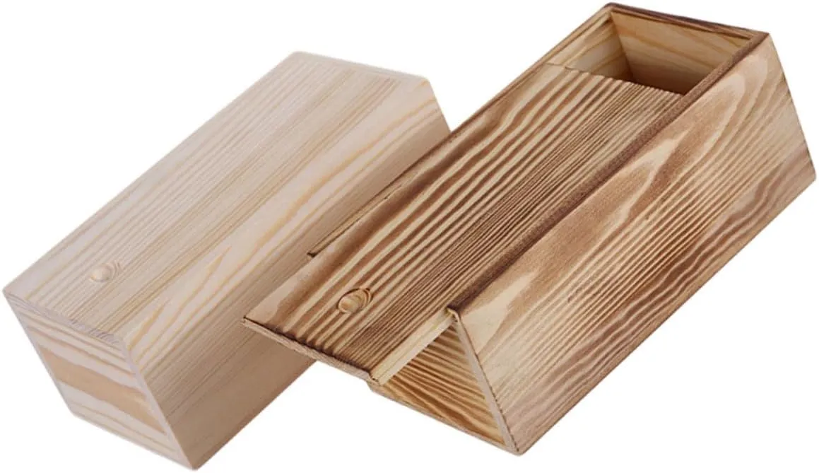2pcs Wooden Jewelry Storage Box Rustic Souvenir Case for Home Organization for Earrings Necklaces Bracelets Watches Elegant Display