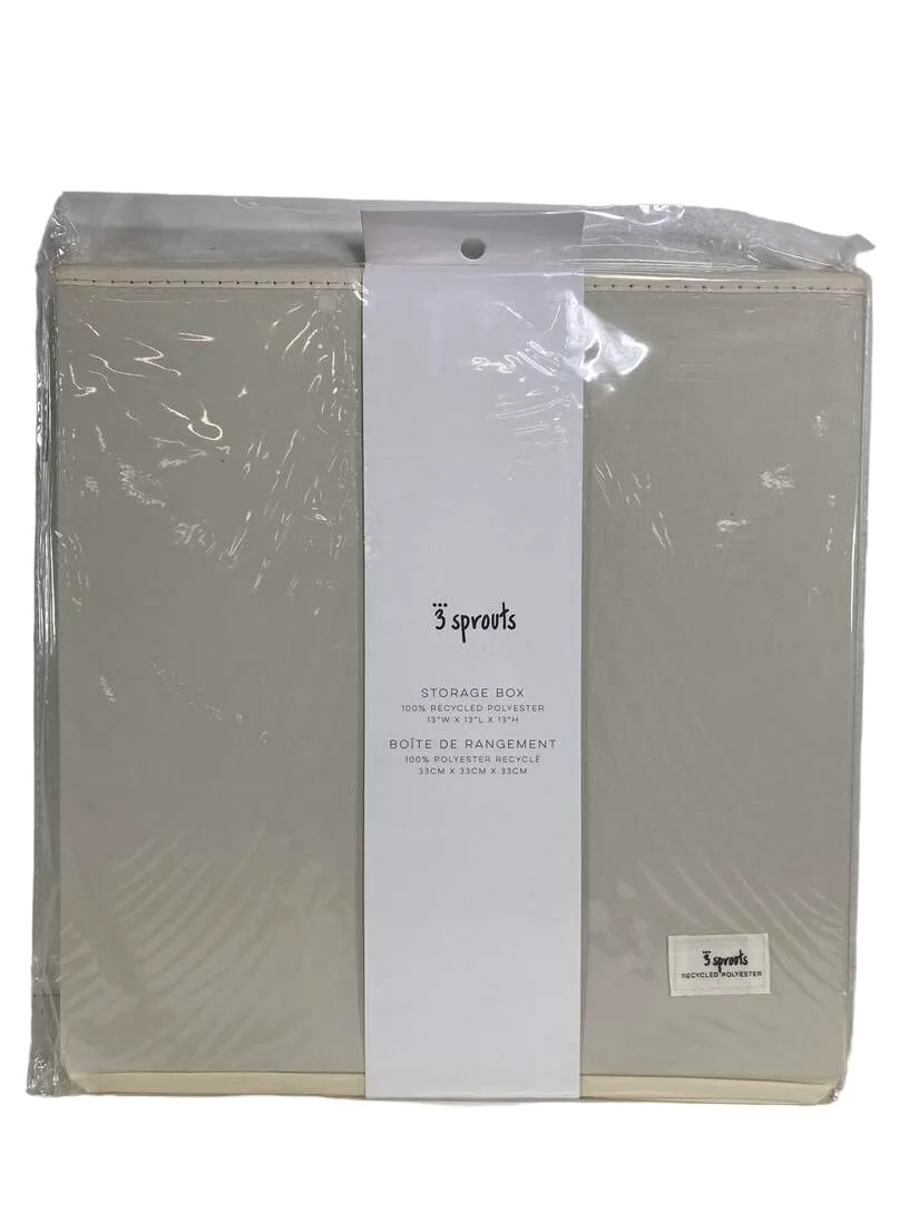 3 Sprouts Storage Box, Light Gray