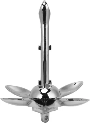 304 Stainless Steel Boat Anchor | Foldable Grapnel Design for Fishing Boat/Rubber Dinghy/Canoe | Oxidation - Defiant & Sturdy | 645g Lightweight