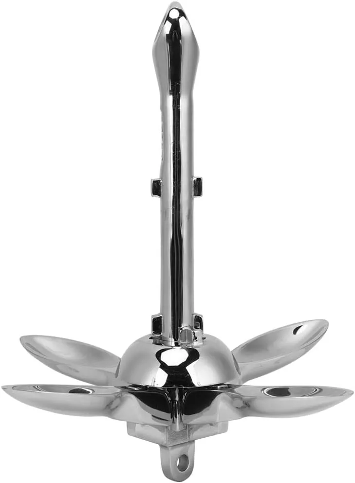 304 Stainless Steel Boat Anchor | Foldable Grapnel Design for Fishing Boat/Rubber Dinghy/Canoe | Oxidation - Defiant & Sturdy | 645g Lightweight