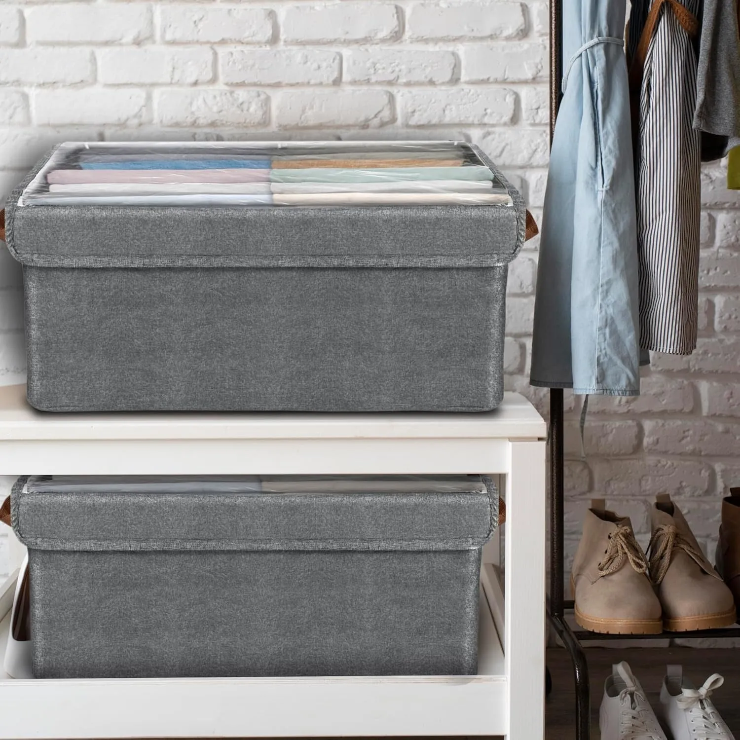 3528 Foldable Storage Baskets with Handles