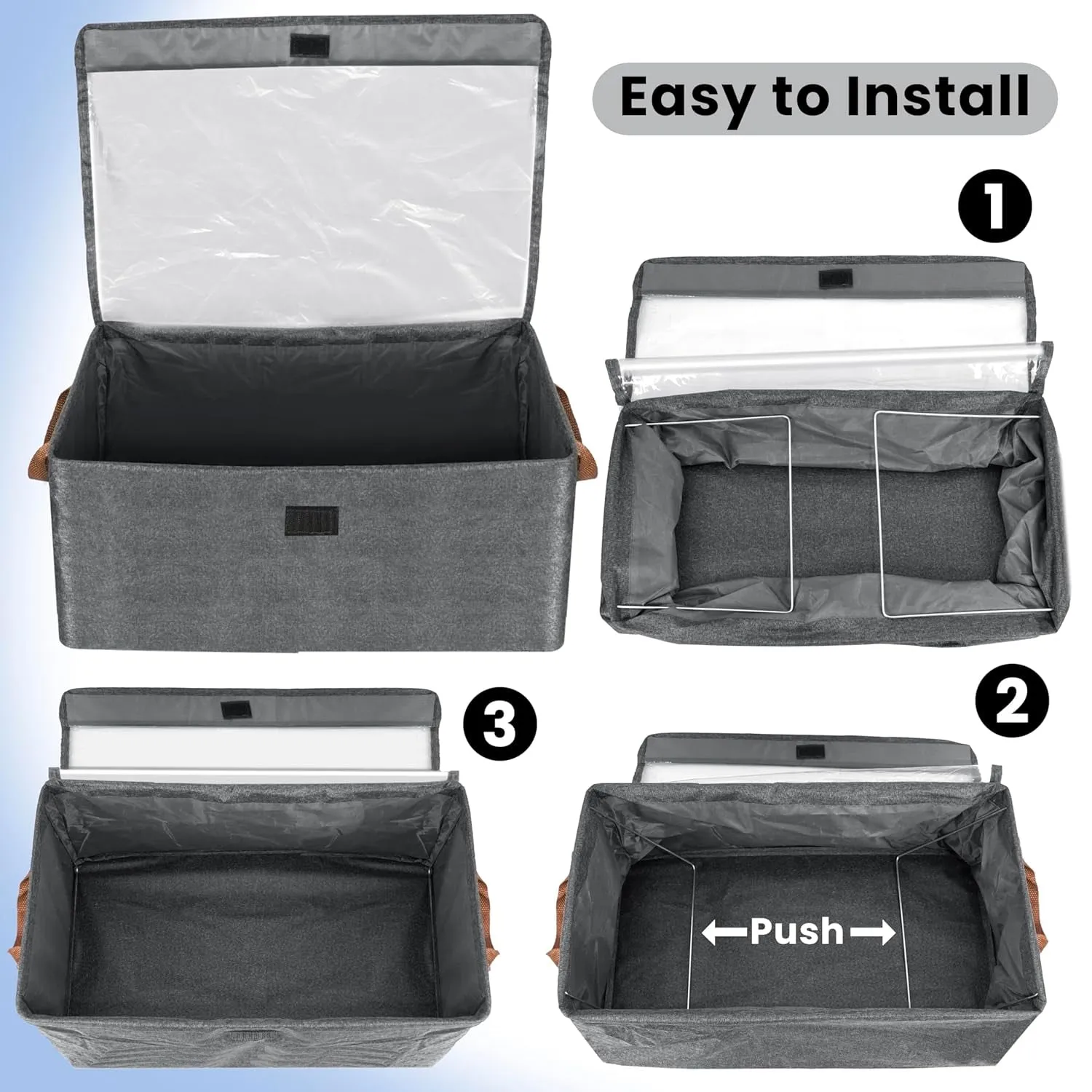 3528 Foldable Storage Baskets with Handles